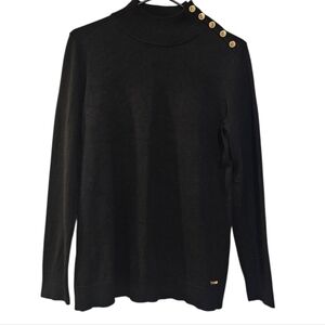 Nwot CALVIN KLEIN Black Mock Neck Sweater S